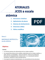 Bloque I Tema 2 Materiales Metálicos A Escala Atomica