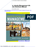 Full Download Construction Jobsite Management 4th Edition Mincks Solutions Manual