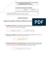 Guía de Ejercicios Productos Notables