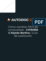 Cómo Cambiar - Filtro de Combustible - CITROËN C-Elysée Berlina - Guía de Sustitución