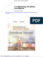 Full Download Foundations of Marketing 7th Edition Pride Solutions Manual