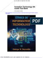 Full Download Ethics in Information Technology 5th Edition Reynolds Test Bank