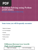 Problem Solving Using Python (ITFC0101)