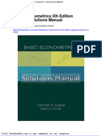 Full Download Basic Econometrics 5th Edition Gujarati Solutions Manual