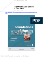 Full Download Foundations of Nursing 6th Edition Christensen Test Bank