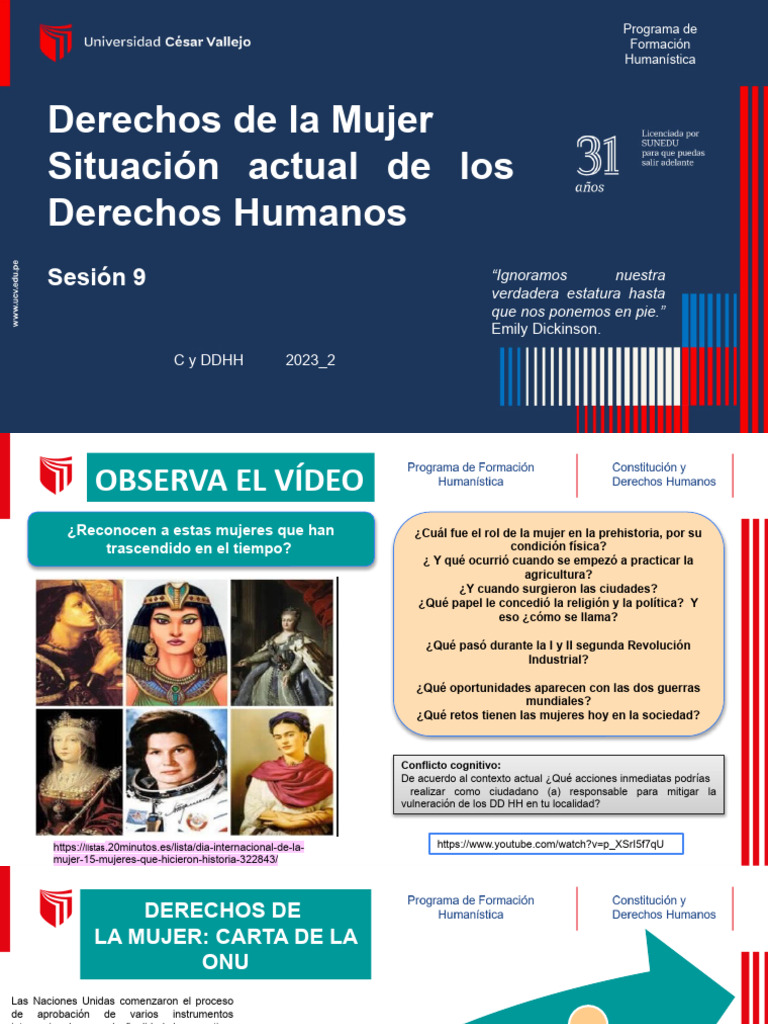 Derechos de La Mujer Situación Actual de Los Derechos Humanos | PDF ...