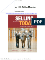 Full Download Selling Today 12th Edition Manning Test Bank