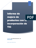 Informe de Mejora de Productos Con La Incorporación de TIC SENA