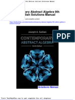 Full Download Contemporary Abstract Algebra 9th Edition Gallian Solutions Manual
