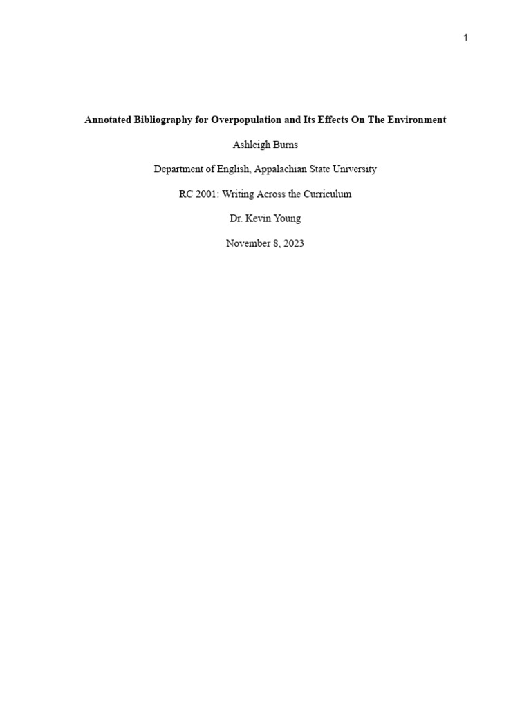 Annotated Bibliography | PDF