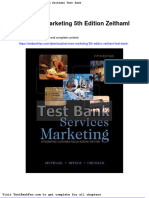 Full Download Services Marketing 5th Edition Zeithaml Test Bank