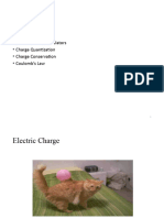 Electric Charge - Conductors and Insulators - Charge Quantization - Charge Conservation - Coulomb's Law