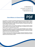 Afiliación Cámara Empresarial