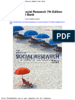 Full Download Basics of Social Research 7th Edition Babbie Test Bank