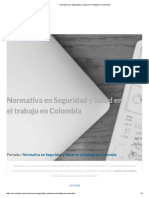 Normativa en Seguridad y Salud en El Trabajo en Colombia