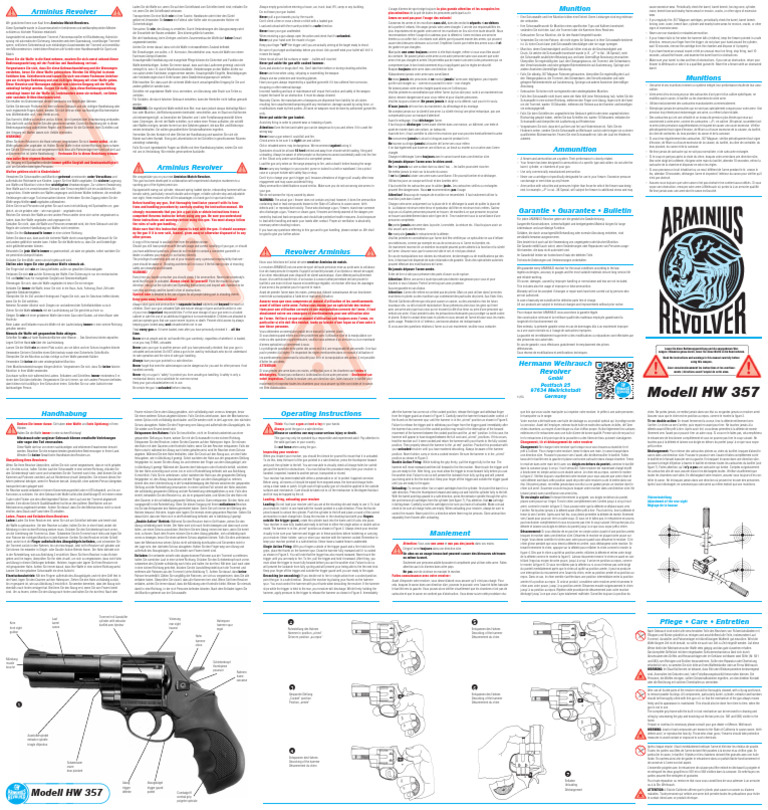 Revolver HW 357 - Stand 12 2016 Manual | PDF