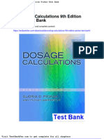 Full Download Donursing Calculations 9th Edition Pickar Test Bank