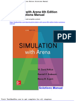 Full Download Simulation With Arena 6th Edition Kelton Solutions Manual