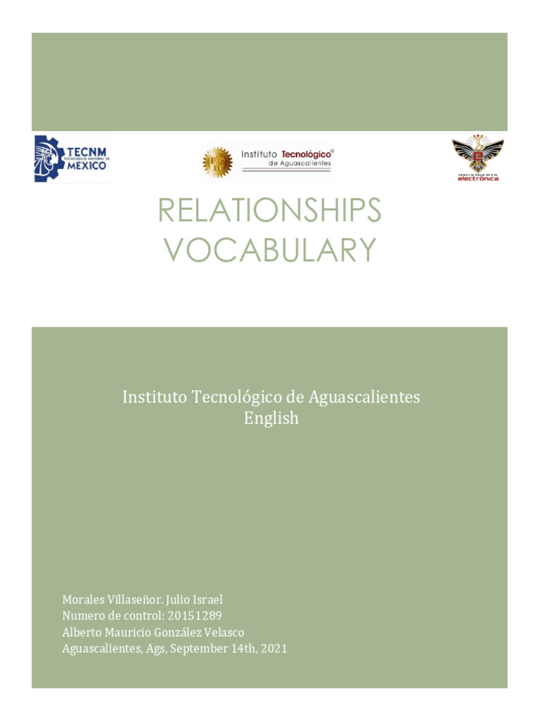 2 1 Relationships Vocabulary Pdf