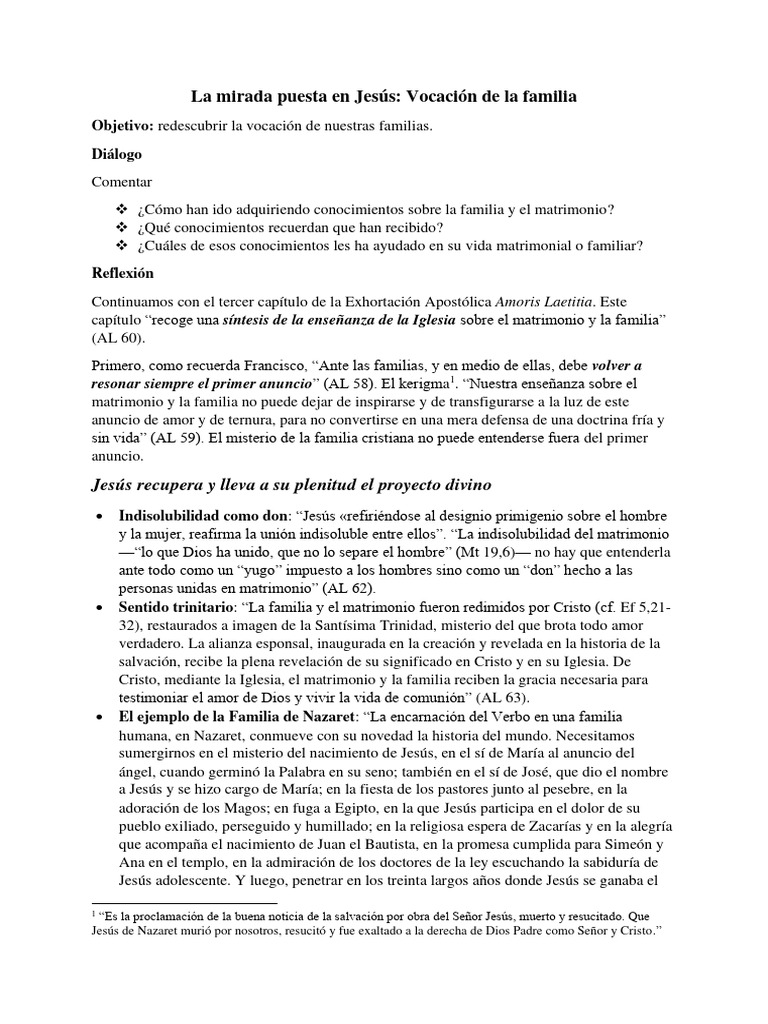 Vocación Familiar en Cristo | PDF | Ciencias sociales | Religión y ...