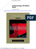 Full Download Experimental Psychology 7th Edition Myers Test Bank
