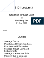 3-CE5101 Lecture 3 - Seepage Theory and Flow Nets (31 AUG 2020)
