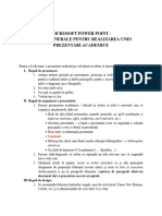 PowerPoint - Reguli Prezentari Academice