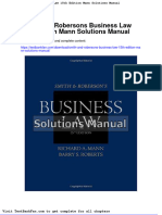 Full Download Smith and Robersons Business Law 15th Edition Mann Solutions Manual
