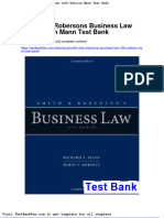 Full Download Smith and Robersons Business Law 16th Edition Mann Test Bank