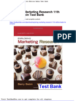 Full Download Exploring Marketing Research 11th Edition Babin Test Bank