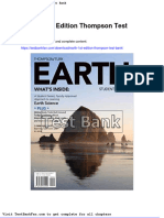 Full Download Earth 1st Edition Thompson Test Bank