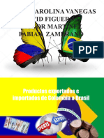 Productos Exportados e Importados de Colombia A Brasil