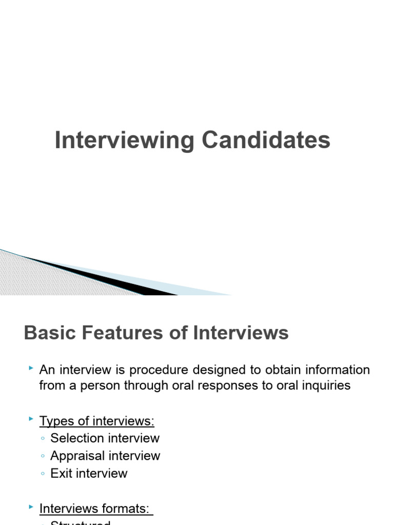 R S Interviewing Candidates CH 6a 27042023 011739pm | PDF | Interview ...