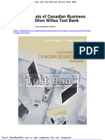 Full Download Fundamentals of Canadian Business Law 2nd Edition Willes Test Bank