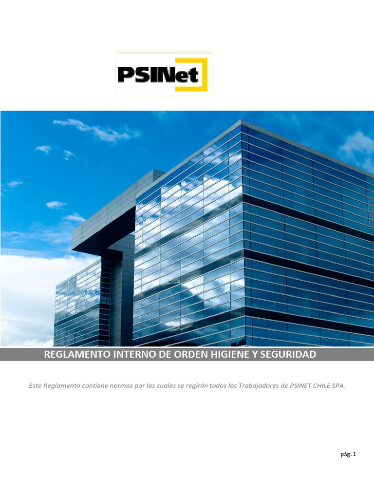 Reglamento Higiene y Seguridad PSINET | PDF