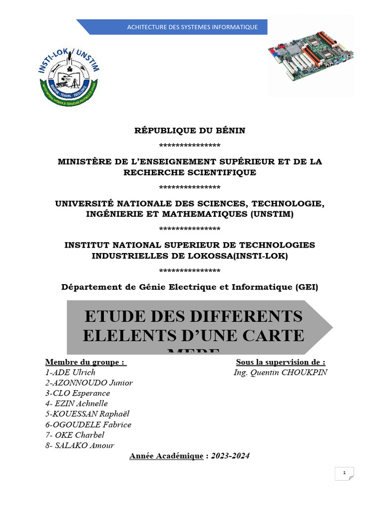 Architecture des Systèmes Informatiques | PDF | Bios | Démarrage d'un ...