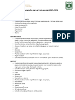 Lista de Materiales 2024 | PDF | Lápiz | Cuaderno