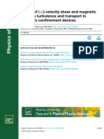 Effects of E 3 B Velocity Shear and Magnetic Shear On Turbulence and Transport in Magnetic Confinement Devices