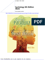 Full Download Exploring Psychology 9th Edition Myers Test Bank