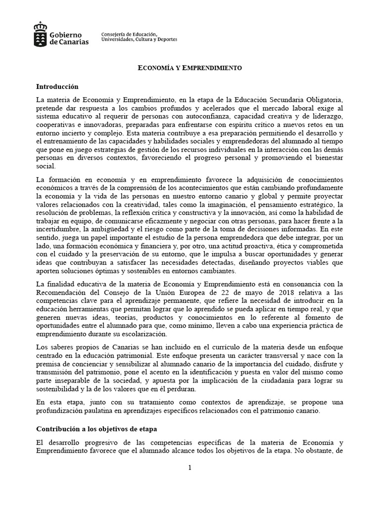 Economia Y Emprendimiento Pdf