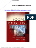 Full Download Social Problems 14th Edition Kornblum Test Bank