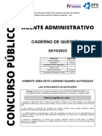 Caderno de Prova - Agente Administrativo - Medio