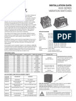 6000 SERIES Vibration Switches: Installation Data