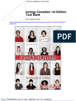 Full Download Social Psychology Canadian 1st Edition Sanderson Test Bank