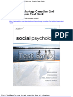 Full Download Social Psychology Canadian 2nd Edition Kassin Test Bank