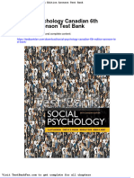 Full Download Social Psychology Canadian 6th Edition Aronson Test Bank