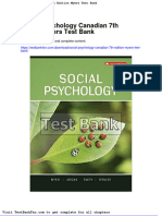 Full Download Social Psychology Canadian 7th Edition Myers Test Bank