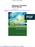 Full Download Federal Tax Research 11th Edition Sawyers Solutions Manual