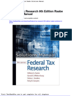 Full Download Federal Tax Research 9th Edition Raabe Solutions Manual