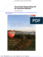 Full Download Fundamentals of Cost Accounting 3rd Edition Lanen Solutions Manual